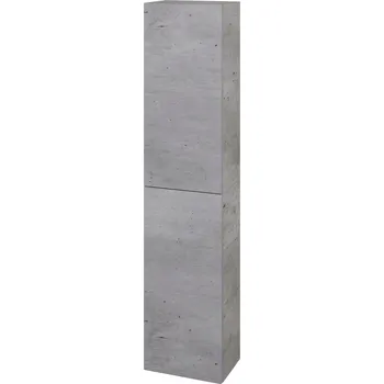 Koupelnový nábytek Dřevojas Vysoká skříň DOS SV1D2 35 - D01 Beton / Bez úchytky T31 / D01 Beton / Pravé