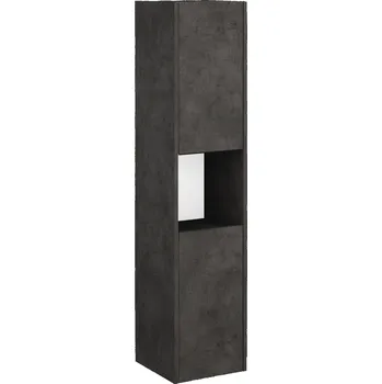 Koupelnový nábytek Dřevojas Vysoká skříň BONO SVD2O 35 - D16 Beton tmavý / Úchytka T33 / D16 Beton tmavý / Pravé