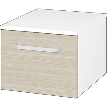 Koupelnový nábytek Dřevojas Nízká skříňka DOS SNZ1 40 - N01 Bílá lesk / Úchytka T01 / D04 Dub