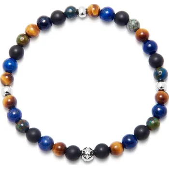 Náramek Pánský náramek Nialaya Chryzokol, Lapis, Tygří oko a Onyx L MCHCO240L