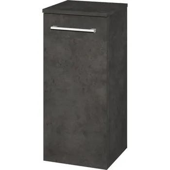 Koupelnový nábytek Dřevojas Nízká skříňka DOS SND 35 - D16 Beton tmavý / Úchytka T03 / D16 Beton tmavý / Levé