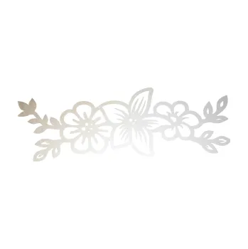 Samolepící dekorace SAMOLEPKA Květina dekor 037 levá (82 - odrazková reflexní bílá) NA AUTO, NÁLEPKA, FÓLIE, POLEP, TUNING, VLASTNÍ TEXT, TISK, AUTOSAMOLEPKY.cz, POLEPY, OBRÁZEK, LOGO, SAMOLEPKY