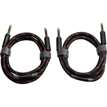 Audio kabel Topping TCT1-125 (Vysoce kvalitní dvojice Jack 6,3mm - Jack 6,3mm kabelů. Čistá monokrystalická měď, 8 postříbřených vláken. Délka 125 cm.)