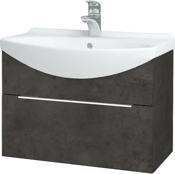 Koupelnový nábytek Dřevojas Koupelnová skříňka TAKE IT SZZ 65 - D16 Beton tmavý / Úchytka T05 / D16 Beton tmavý