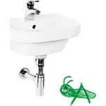 JIKA BABY Deep bílé umývátko 45x37 s otvorem pro baterii, zelený cvrček H8156140001041