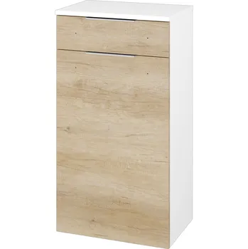 Koupelnový nábytek Dřevojas Nízká skříňka DOS SNDZ 50 - N01 Bílá lesk / Úchytka T05 / D15 Nebraska / Pravé