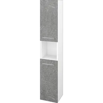 Koupelnový nábytek Dřevojas Vysoká skříň DOS SVD2O 35 - N01 Bílá lesk / Úchytka T04 / D20 Galaxy / Pravé