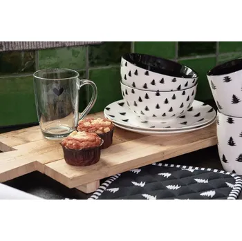 Skleněný hrnek se srdíčkem Love Birds - 11*8*11 cm / 300 ml