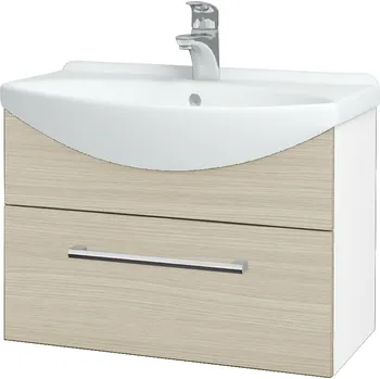 Koupelnový nábytek Dřevojas Koupelnová skříňka TAKE IT SZZ 65 - N01 Bílá lesk / Úchytka T03 / D04 Dub