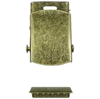 Spona opasková, posuvná, na popruh 40 mm, staré zlato