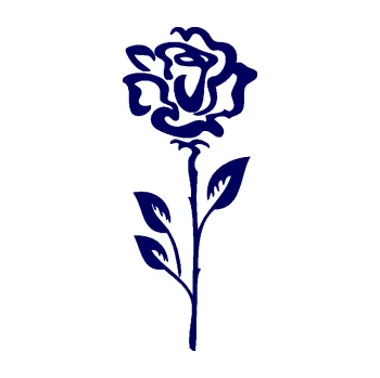 Samolepící dekorace SAMOLEPKA Růže 008 levá (23 - tmavě modrá) NA AUTO, NÁLEPKA, FÓLIE, POLEP, TUNING, VLASTNÍ TEXT, TISK, AUTOSAMOLEPKY.cz, POLEPY, OBRÁZEK, LOGO, SAMOLEPKY