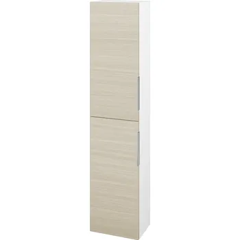 Koupelnový nábytek Dřevojas Vysoká skříň DOS SV1D2 35 - N01 Bílá lesk / Úchytka T05 / D04 Dub / Pravé