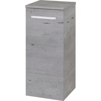 Koupelnový nábytek Dřevojas Nízká skříňka DOS SND 35 - D01 Beton / Úchytka T01 / D01 Beton / Levé