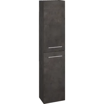 Koupelnový nábytek Dřevojas Vysoká skříň DOOR SV1D2 35 - D16 Beton tmavý / Úchytka T02 / D16 Beton tmavý / Pravé