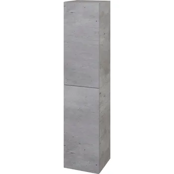 Koupelnový nábytek Dřevojas Vysoká skříň DOS SVD2 35 - D01 Beton / Bez úchytky T31 / D01 Beton / Levé