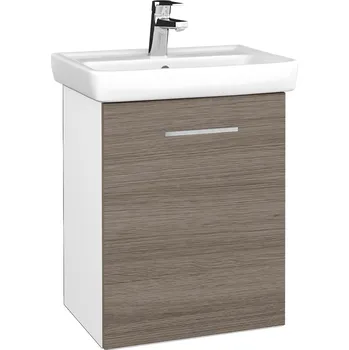 Koupelnový nábytek Dřevojas Koupelnová skříňka DOOR SZD 50 - N01 Bílá lesk / Úchytka T04 / D03 Cafe / Pravé