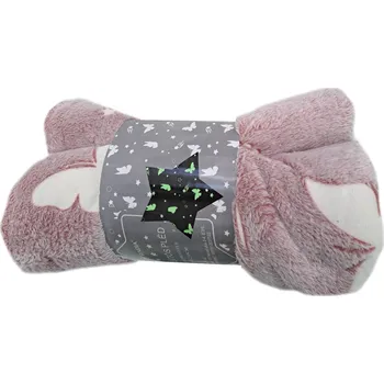 deka Dekaland Svítící deka s fosforeskujícími prvky (150x200cm) - Clasic Barva: Motýl Starorůžová