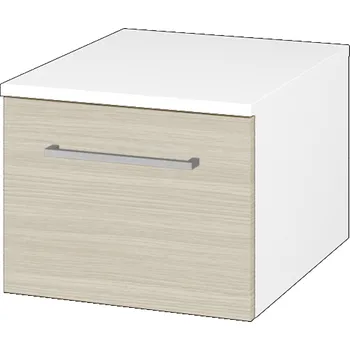 Koupelnový nábytek Dřevojas Nízká skříňka DOS SNZ1 40 - N01 Bílá lesk / Úchytka T04 / D04 Dub