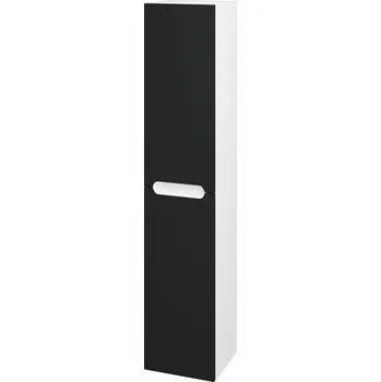 Koupelnový nábytek Dřevojas Vysoká skříň COLOR SVD2 35 - N01 Bílá lesk / L03 Antracit vysoký lesk / Pravé