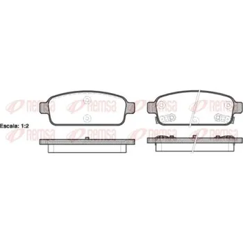 Brzdová destička Sada brzdových destiček, kotoučová brzda REMSA 1432.02