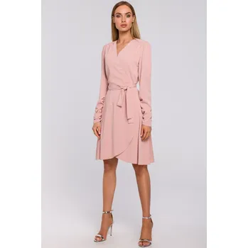 Dámské šaty Made of Emotion Dámské mini šaty Yihuehn M487 pudrová růžová XXL