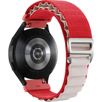 Řemínek na hodinky Pásek Na Hodinky Alpine Loop Correa 22 Mm Barva: Červeno Bílá