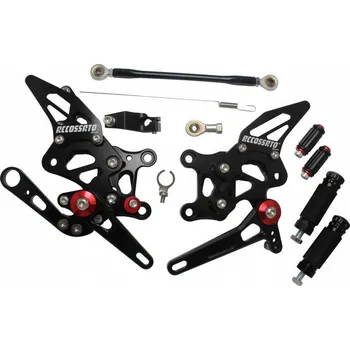 ACCOSSATO Italy Přepákování Accossato - stupačkový set pro Aprilia RSV4 Barva: červená