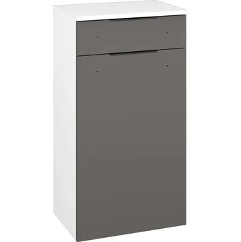 Koupelnový nábytek Dřevojas Nízká skříňka DOS SNDZ 50 - N01 Bílá lesk / Úchytka T07 / N06 Lava / Pravé