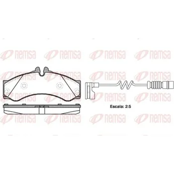 Brzdová destička Sada brzdových destiček, kotoučová brzda REMSA 0614.12