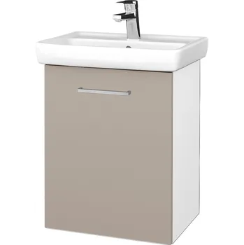 Koupelnový nábytek Dřevojas Koupelnová skříňka DOOR SZD 50 - N01 Bílá lesk / Úchytka T04 / N07 Stone / Levé
