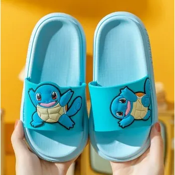 Dětská sálová obuv Dětské jednobarevné pantofle Pokémon (24-41 EUR) Barva: modrá - Squirtle, Velikost: 40-41 (24 cm)
