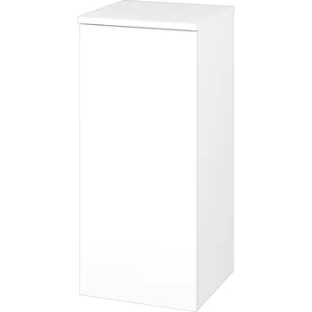 Koupelnový nábytek Dřevojas Nízká skříňka DOS SND 35 - N01 Bílá lesk / Bez úchytky T31 / M01 Bílá mat / Levé