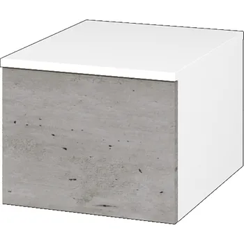 Koupelnový nábytek Dřevojas Nízká skříňka DOS SNZ1 40 - N01 Bílá lesk / Bez úchytky T31 / D01 Beton