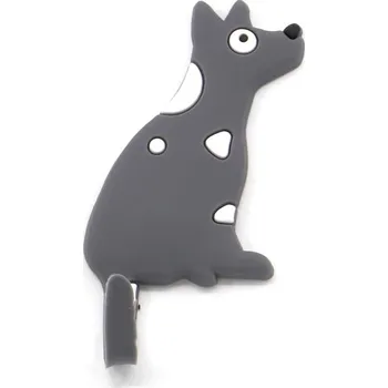 Dekorativní magnet Vsepropejska Fari magnety psů na lednici Barva: Šedá