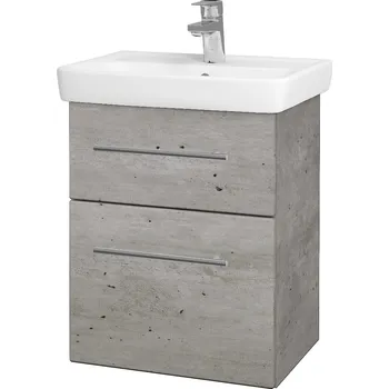 Koupelnový nábytek Dřevojas Koupelnová skříňka GO SZZ2 50 - D01 Beton / Úchytka T02 / D01 Beton