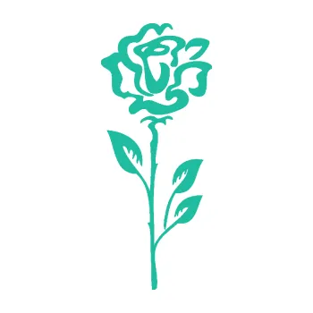 Samolepící dekorace SAMOLEPKA Růže 008 pravá (25 - tyrkysová) NA AUTO, NÁLEPKA, FÓLIE, POLEP, TUNING, VLASTNÍ TEXT, TISK, AUTOSAMOLEPKY.cz, POLEPY, OBRÁZEK, LOGO, SAMOLEPKY