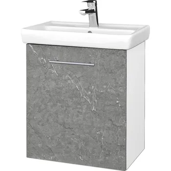 Koupelnový nábytek Dřevojas Koupelnová skříňka DOOR SZD 55 - N01 Bílá lesk / Úchytka T02 / D20 Galaxy / Levé