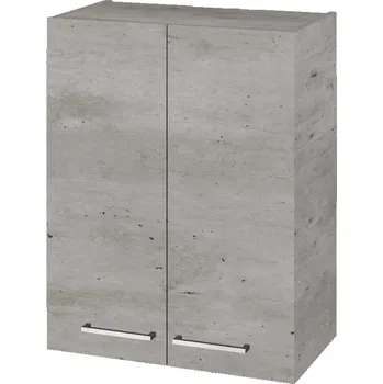 Koupelnový nábytek Dřevojas Horní skříňka DOS SYD2 60 - D01 Beton / Úchytka T04 / D01 Beton