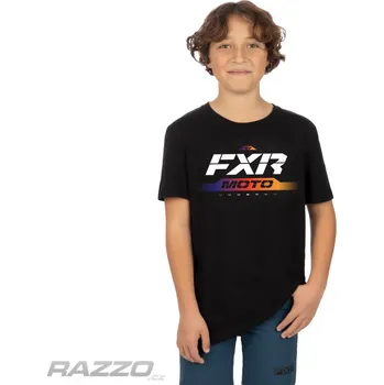 Chlapecké tričko Dětské tričko FXR Youth Moto Premium Tshirt Black Anodized Youth - S