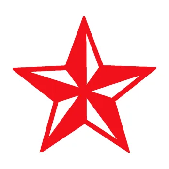 Samolepící dekorace SAMOLEPKA Hvězda námořní (10 - červená) NA AUTO, NÁLEPKA, FÓLIE, POLEP, TUNING, VLASTNÍ TEXT, TISK, AUTOSAMOLEPKY.cz, POLEPY, OBRÁZEK, LOGO, SAMOLEPKY