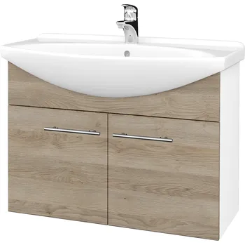 Koupelnový nábytek Dřevojas Koupelnová skříňka TAKE IT SZD2 85 - N01 Bílá lesk / Úchytka T02 / D17 Colorado