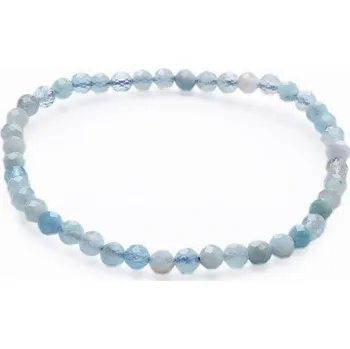 Náramek Akvamarín náramek extra AA kvalita broušené korálky obvod cca 16 až 21 cm