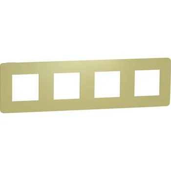 vypínač Krycí rámeček NOVÁ UNICA STUDIO COLOR čtyřnásobný, Light Green/Bílý