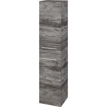 Koupelnový nábytek Dřevojas Vysoká skříň s košem DOS SVD2K 35 - D10 Borovice Jackson / Úchytka T04 / D10 Borovice Jackson / Levé