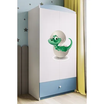 Komoda Dětská skříň Babydreams 90 cm dinosaurus modrá