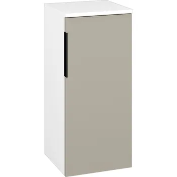 Koupelnový nábytek Dřevojas Nízká skříňka DOS SND 35 - N01 Bílá lesk / Úchytka T07 / M05 Béžová mat / Pravé