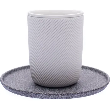 Dvoustěnný hrnek s podšálkem, 250 ml, neglazovaný, twist, G. Benedikt