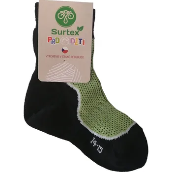 Surtex dětské letní merino ponožky Zelená 18-19 (12-13 cm)