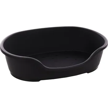 Pelíšek pro psa Plastový pelech FLAMINGO Tuck černý (XL) 92x61x26cm