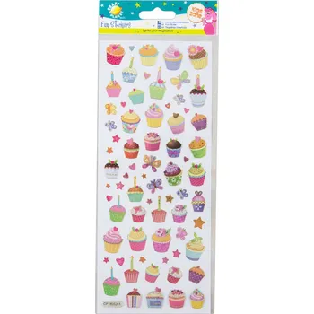 samolepka WEST DESIGN Samolepky třpytivé Dortíčky - 10x23cm